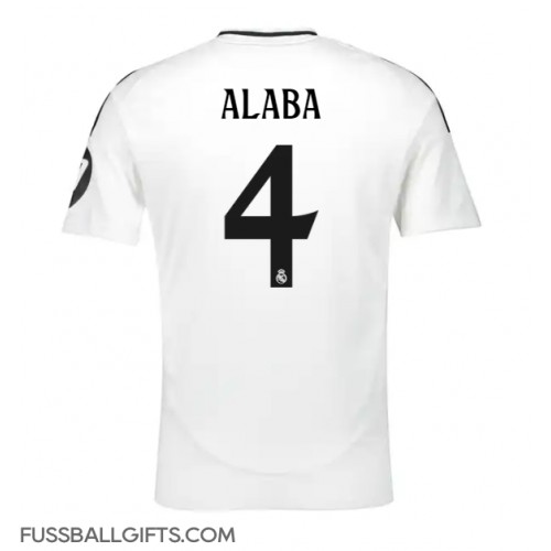 Real Madrid David Alaba #4 Fußballbekleidung Heimtrikot 2024-25 Kurzarm